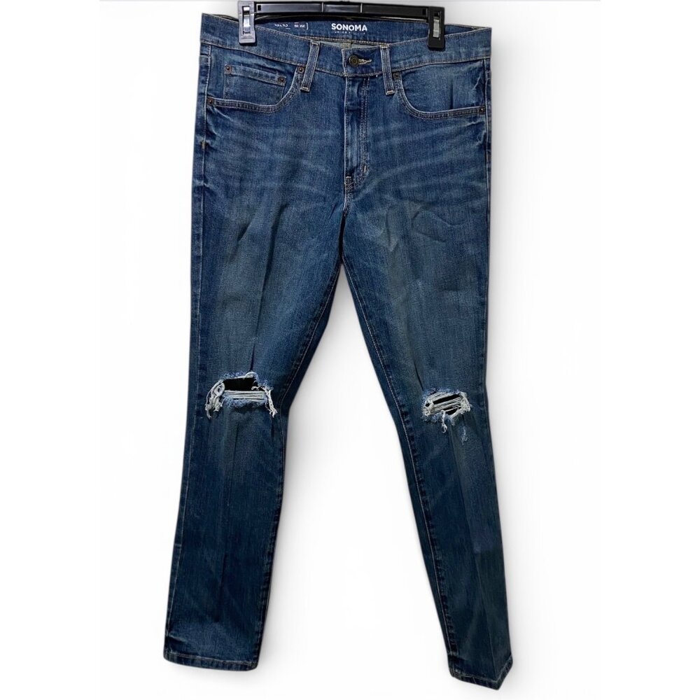 Sonoma Men's Goods for Life Slim-Fit Stretch Jeans, Size: 33X30, Blue